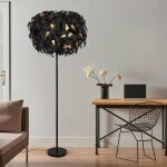 Lampadaire lampadaire lampe de salon, 3 flammes, lampe lat�rale en forme de feuille, interrupteur � pied, ...