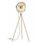 Etc - shop - lampadaire lampe trpied mtal argent lampadaire bois lampe salon avec abat - jour rglable, ...