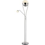 Lampadaire led 18w chrome avec liseuse flexible 3000k 2000lm - trio - chris 3337582 3337582 3337582