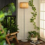 Lampadaire led extrieur solaire mtal nygala naturel