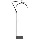 Lampadaire led, led lampe demi lune, lampe de cils en lampe sur pied avec t�te r�glable � 360�, 3000k ...