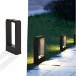 Lampadaire led prise de courant 7w 3000k ip65 �tanche noir design blanc chaud patio ext�rieur jardin ...