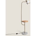 Lampadaire m�tal et marbre dafne blanc