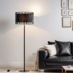 Lampadaire moderne noir m�tal rond 145 cm
