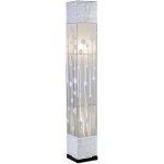 Paul neuhaus - lampadaire nacre lampadaire textile blanc lampe de salon sur pied, interrupteur  pied, ...