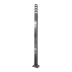 Lampadaire pyramide inox 200 cm 64 led smd 2835 21w lumihome inox