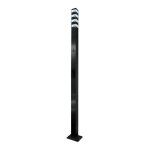 Lampadaire pyramide inox 200 cm 64 led smd 2835 21w lumihome noir