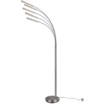 Lampadaire reed 5 arcs led nickel mat h195 cm trio lighting
