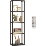 Lampadaire rgb avec �tag�res en verre, lampadaire led � 4 niveaux avec t�l�commande, synchronisation ...