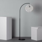 Lampadaire rotin kithnos noir