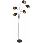 Lampadaire salle  manger textile lampe sur pied plafonnier mobile or noir dans un ensemble comprenant ...
