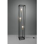 Lampadaire pour salon 3 lumires cadre mtal noir vito trio lighting