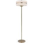 Lampadaire sarod blanc et dor 40x156 cm