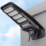 Lampadaire solaire avec detecteur de mouvement et telecommande avec camera ip integree
