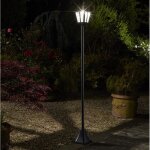 Lampadaire solaire de jardin lanterne 365 100 lumens 170 cm