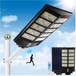 Lampadaire solaire led 6500k 800led d�tecteur de mouvement infrarouge �tanche ip67