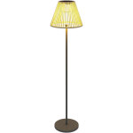 Lampadaire solaire en rotin ? 25 led, style boh�me, capteur de lumi�re automatique, �33 x h135 cm, �tanche ...