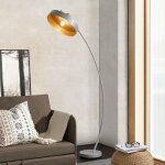 Lampadaire stafford m�tal 159 x 75 x 35 cm gris lux. pro