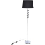 Lampadaire avec support haut d�coration � 4 boules noir vidaxl