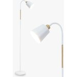 Lampadaire sur pied blanc anten vili pivot douille e27 max. 60w lampe de canap� moderne en m�tal avec ...