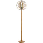Homcom - lampadaire sur pied circulaire 40 w max. abat - jour bois naturel clair dim. ø 38 x 160 cm Homcom - lampadaire sur pied circulaire 40 w max. abat - jour bois naturel clair dim. ø 38 x 160 cm