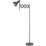 Sampa - lampadaire sur pied industriel bras articul orientable en mtal compatible led avec interrupteur ...