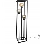Lampadaire sur pied m�tal abat - jour noir 130 cm