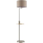 Lindby ? lampadaire tissu avec port usb ? abat - jour cylindrique beige ? structure en m�tal nickel ? ...