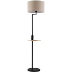 Lampadaire tissu avec une connexion usb 'zinia' en m�tal pour salon & salle � manger