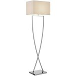 Lucande - lampadaire tissu 'evaine' en m�tal pour salon & salle � manger