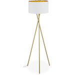 Relaxdays - lampadaire trépied, abat - jour en tissu, h x d : 148, 5 x 53, 5 cm, douille e27, en lin ... Relaxdays - lampadaire trépied, abat - jour en tissu, h x d : 148, 5 x 53, 5 cm, douille e27, en lin ...