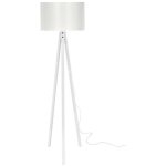 Toscohome - lampadaire avec tr�pied en bois et abat - jour blanc - rodi asz1233