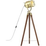 Lampadaire � tr�pied bois de manguier massif 97 cm