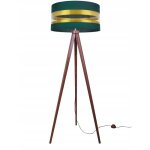 Lampadaire tr�pied dor� moderne abat - jour led