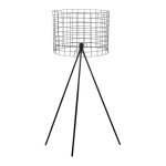 Lampadaire trépied en métal hauteur 142 cm noir Lampadaire trépied en métal hauteur 142 cm noir