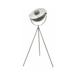 Lampadaire trépied projecteur en métal 145cm - gris blanc - silumen Lampadaire trépied projecteur en métal 145cm - gris blanc - silumen