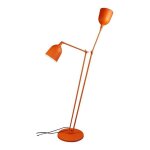 Aluminor - lampadaire design, lampadaire twin ls design orange en metal