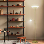 Lampadaire lampadaire lampe de salon plafonnier projecteur métal couleurs laiton avec spot de lecture ... Lampadaire lampadaire lampe de salon plafonnier projecteur métal couleurs laiton avec spot de lecture ...