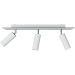 Lampe avec 3 spots et abat - jour tub - e14 et rose - one xxl rectangulaire avec ampoule - blanc mat