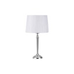 Lampe  poser alamo 1xe27 chrome avec pantalon blanc 55x30x30 cm