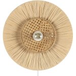 Beliani - lampe applique murale avec abat - jour forme soleil en papier naturel yaapi