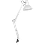Lampe (architecte) modle melbourne avec pince de fixation couleur blanche e27 60w edm