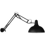 Sampa - lampe de bureau bras articul en mtal noir avec interrupteur compatible led e27