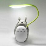 Lampe de bureau de chargement usb cartoon totoro, veilleuse cr�ative � double usage (ventre blanc chinchilla) ...