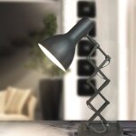 Lampe de bureau design style industriel bras articul en mtal compatible led