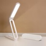 Lampe de bureau led pliable, lampe de table usb rechargeable et fine, lampe de lecture 2400 mah, 3 modes ...