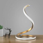 Vurahome - lampe de bureau led en spirale, lampe de bureau moderne 3 couleurs � intensit� variable avec ...