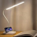 Lampe de bureau led usb rechargeable sans fil 2000 mah aliment�e par batterie contr�le tactile 3 couleurs ...