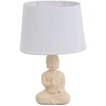 Lampe c�ramique bouddha beige 34 cm