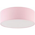 Licht - erlebnisse - lampe pour chambre d'enfant rose � 38 cm rond abat - jour plat en tissu